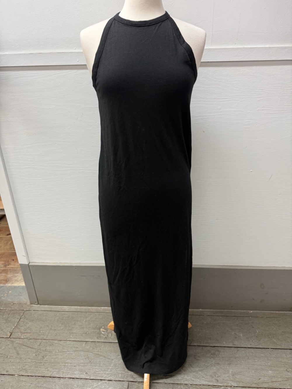 Theory Black Sheath Scoop Neck Sleeveless Knee Dress Size S